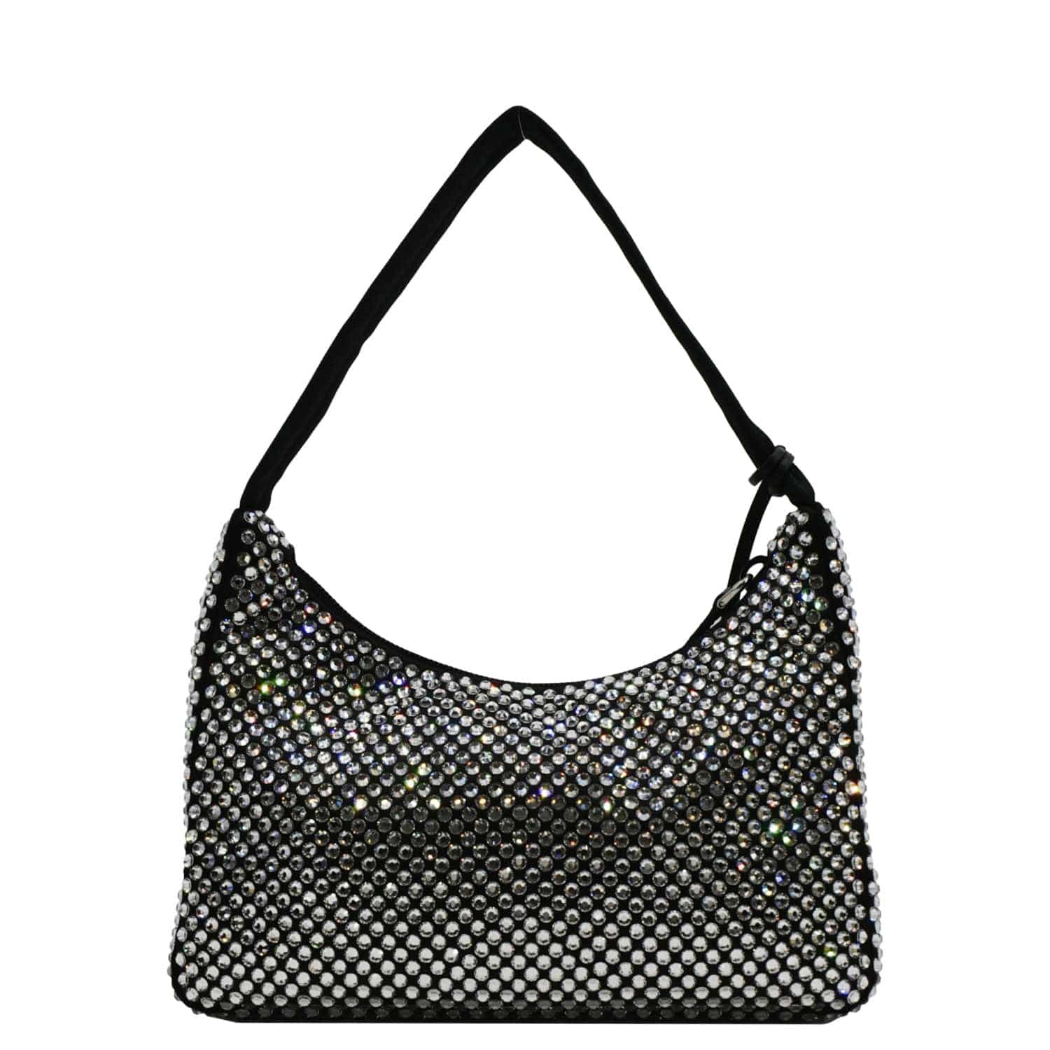 Re Edition Crystal Embellished Tote Bag Satin Black