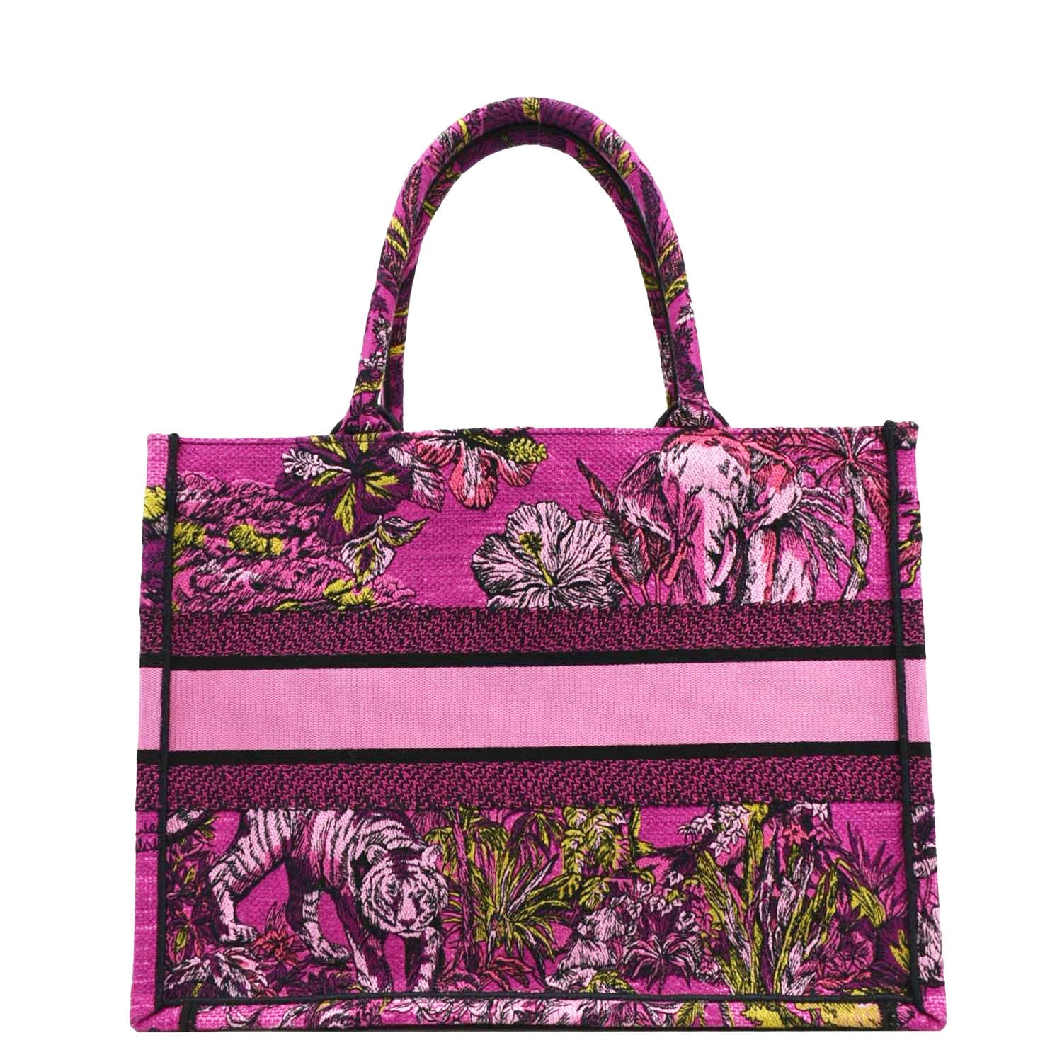 Dior Medium Book Oblique Embroidered Tote Bag Canvas