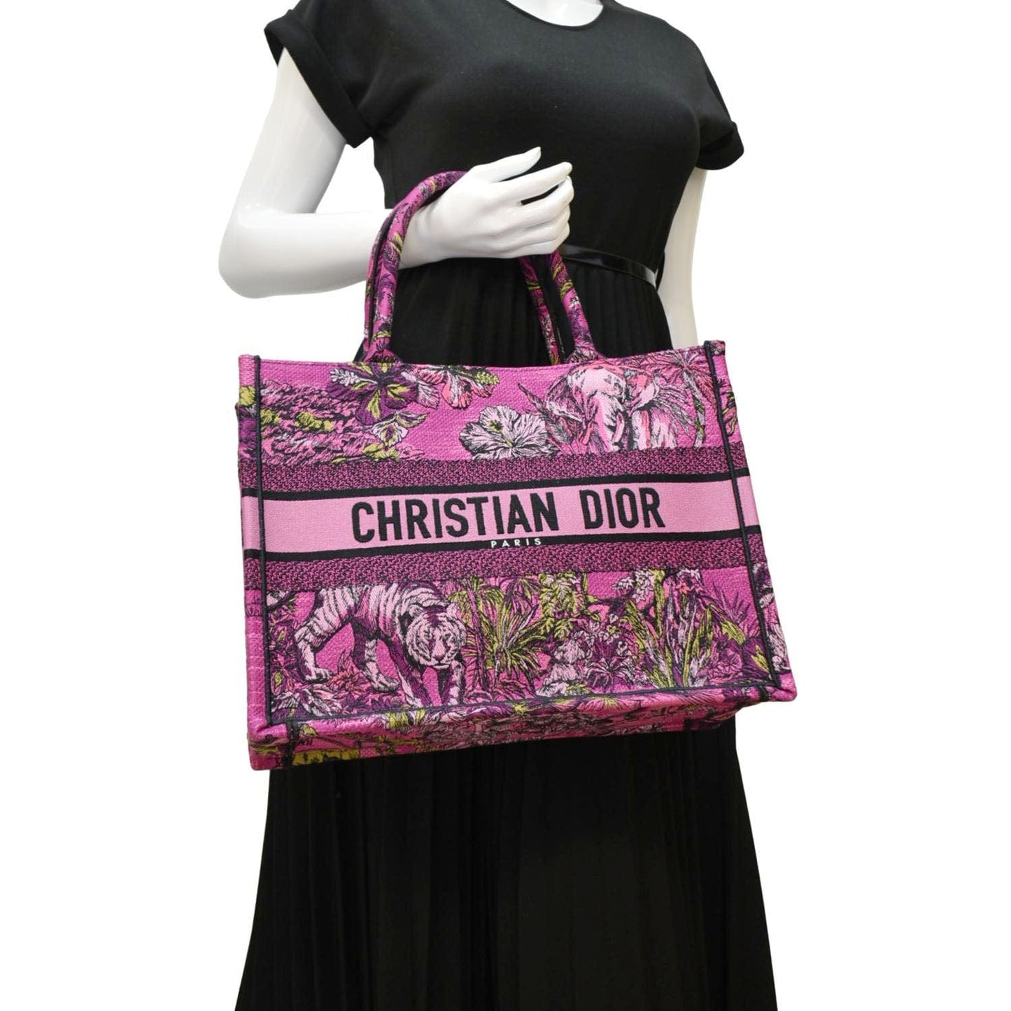 Dior Book Oblique Tote Bag Canvas Pink Medium