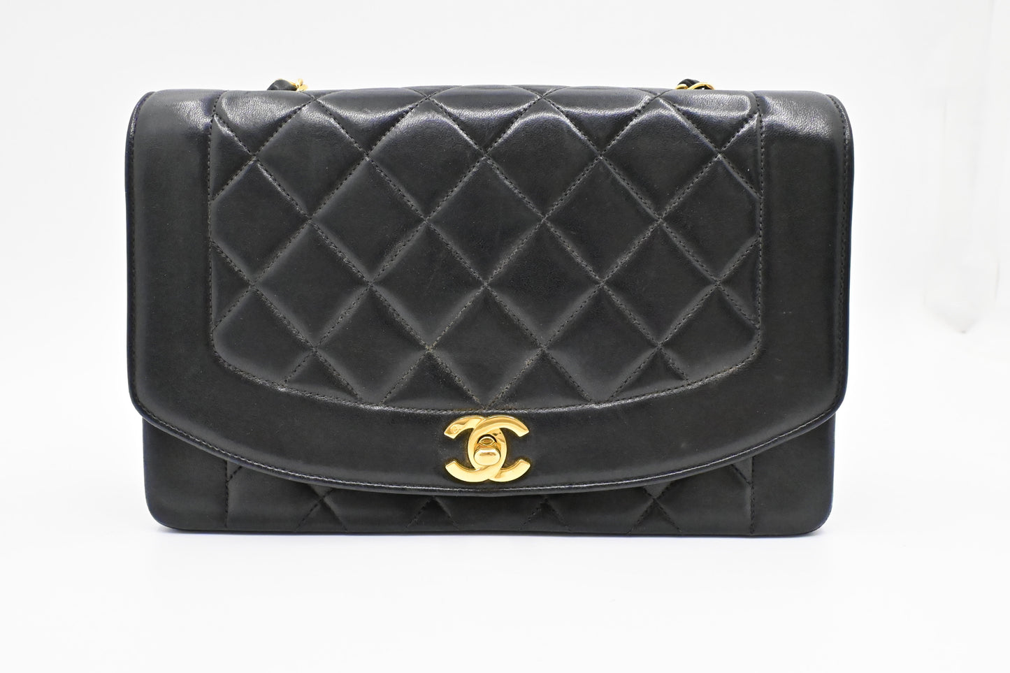 Chanel Diana Black Leather Handbag
