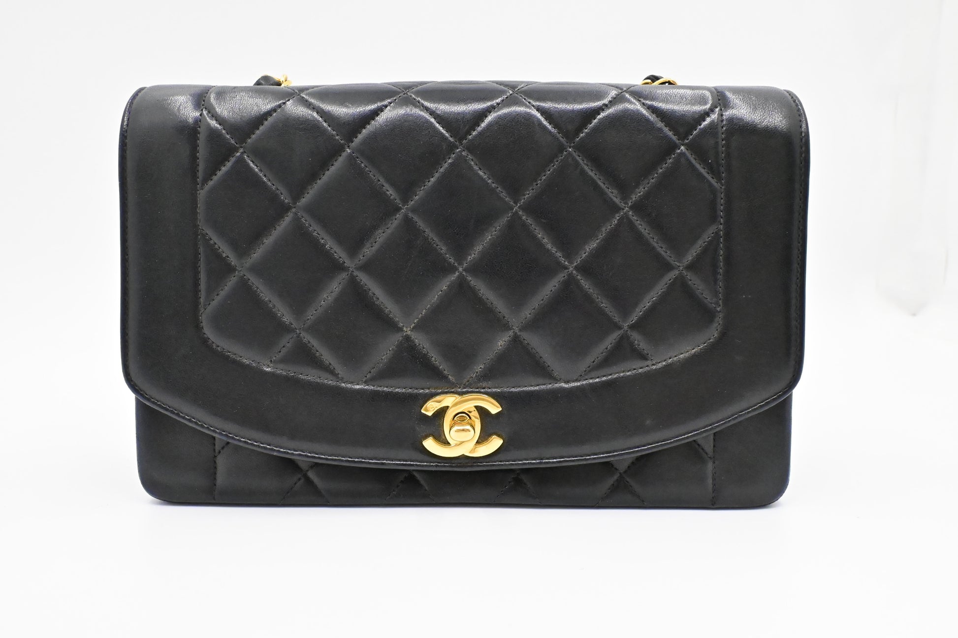 Chanel Diana Black Leather Handbag