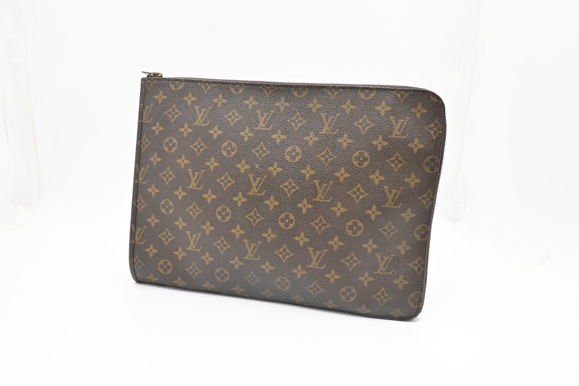 Louis Vuitton Poche Documents Monogram Canvas Handbag Canvas 1