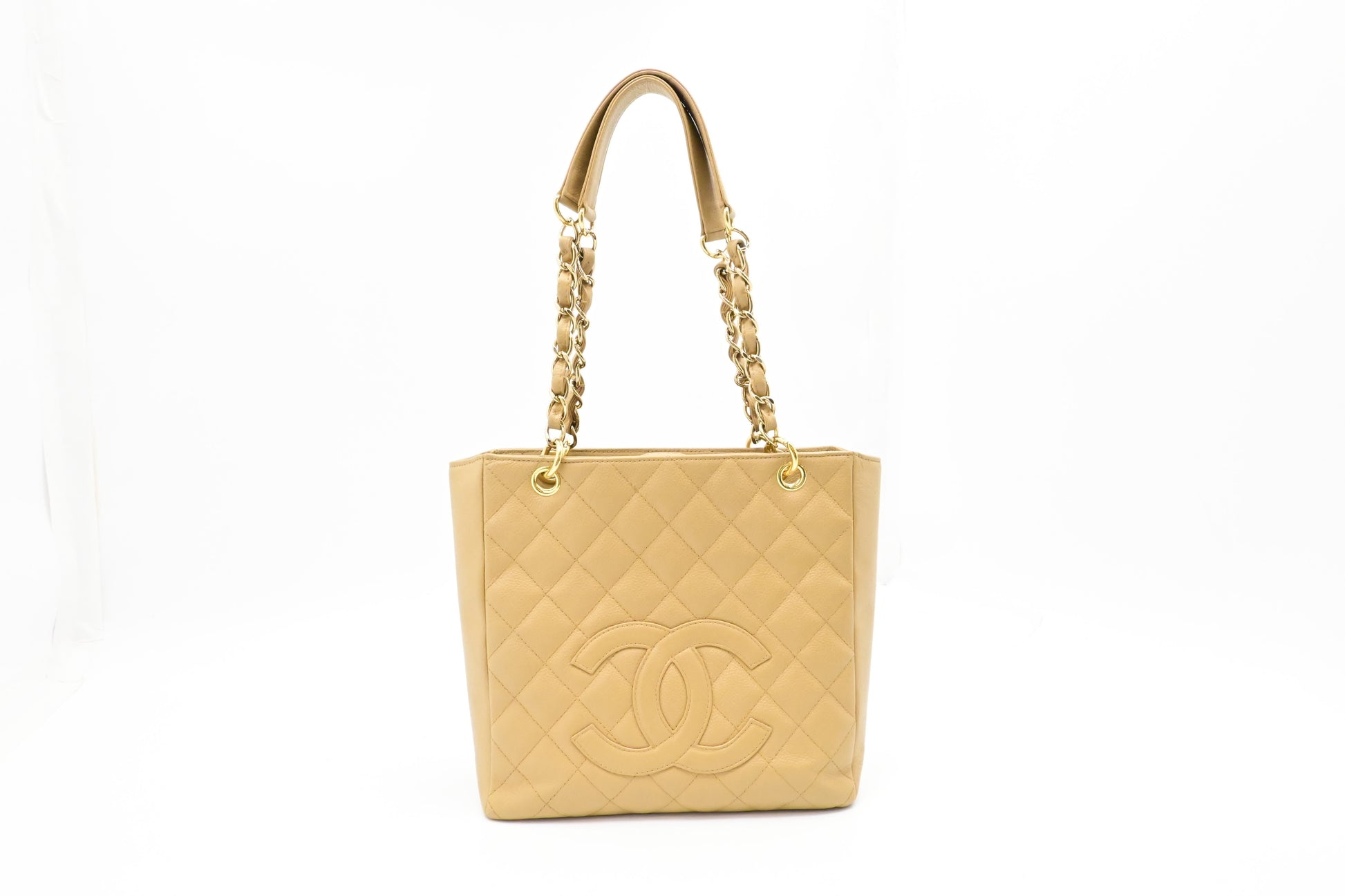 Chanel PST Caviar Beige Leather Shoulder Bag