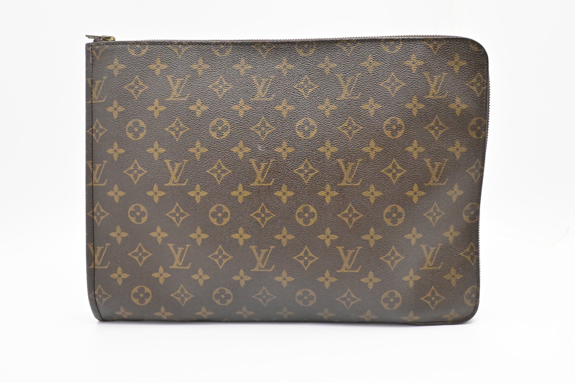 Louis Vuitton Poche Documents Monogram Canvas Handbag Canvas 1