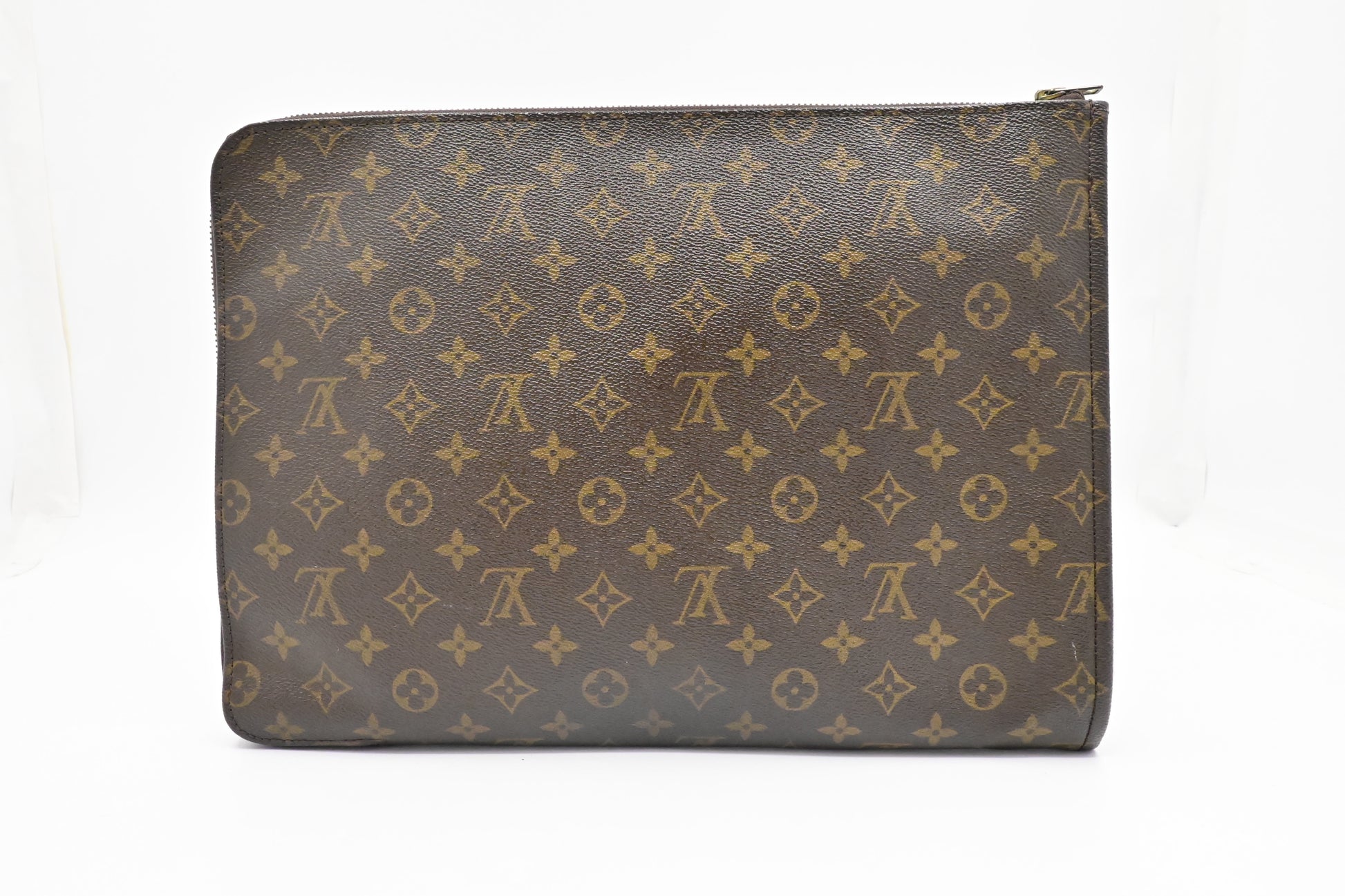 Louis Vuitton Poche Documents Monogram Canvas Handbag Canvas 1