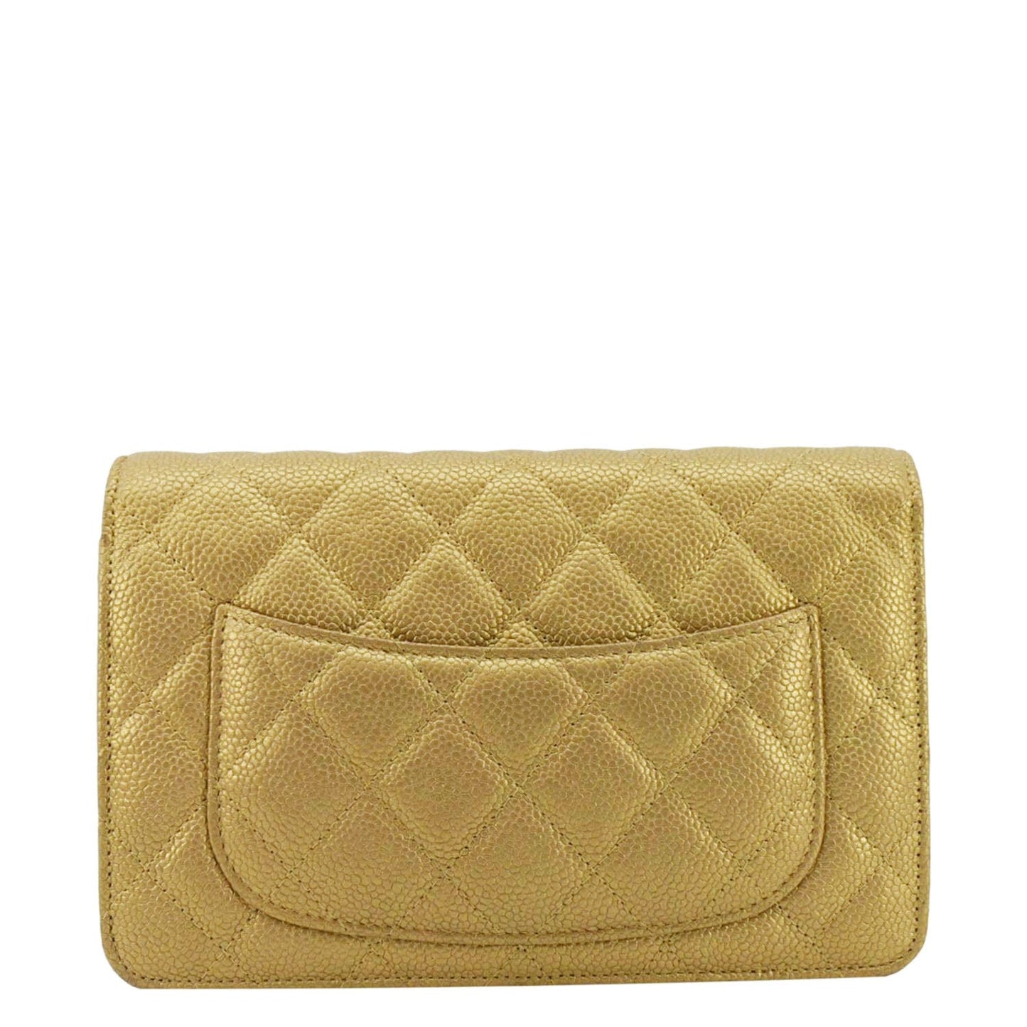 Chanel WOC Quilted Caviar Leather Beige Travel Bag