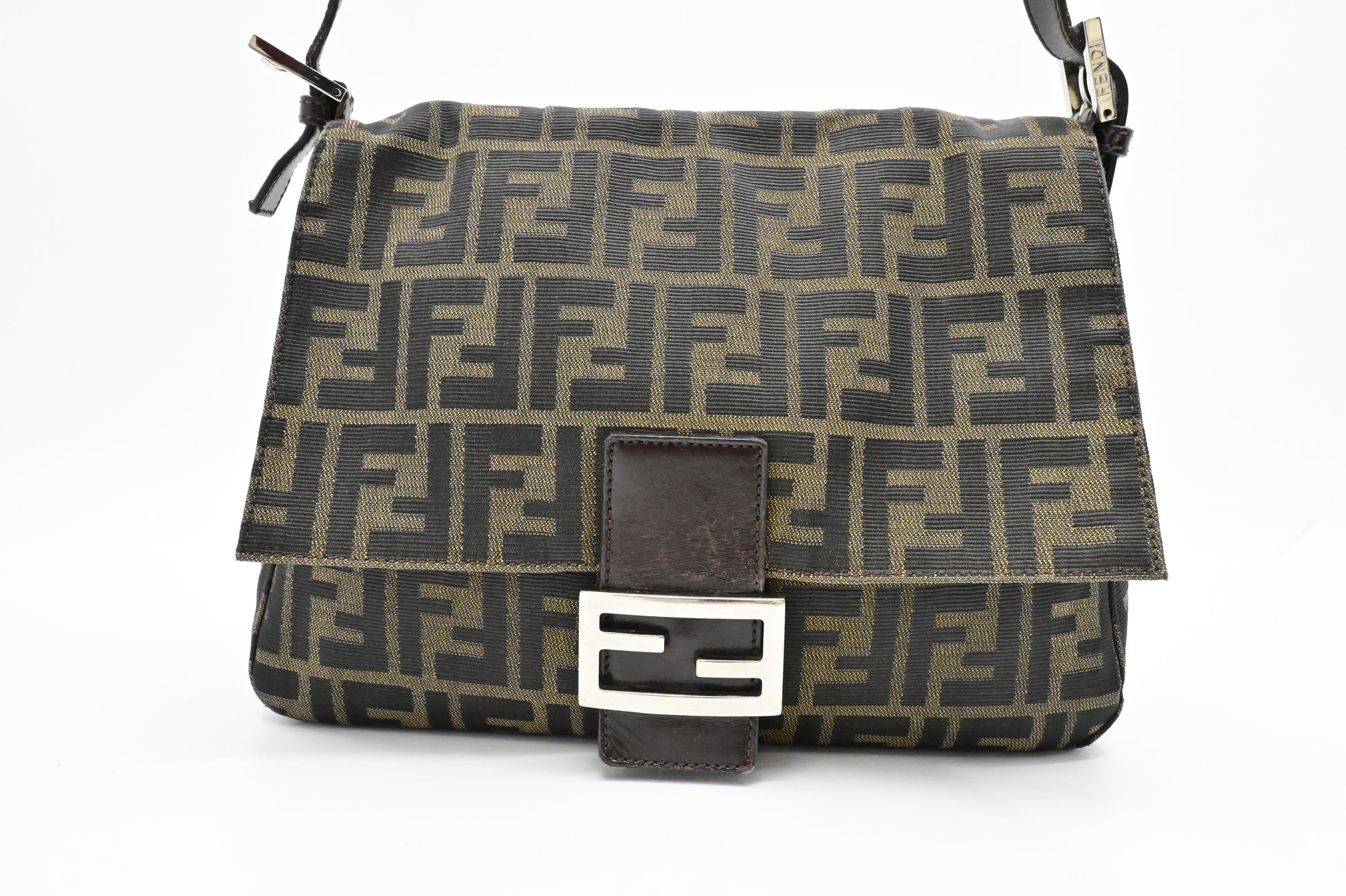Fendi Mama Baguette In Zucca Handbag Canvas Shoulder Bag Zucca Canvas 1