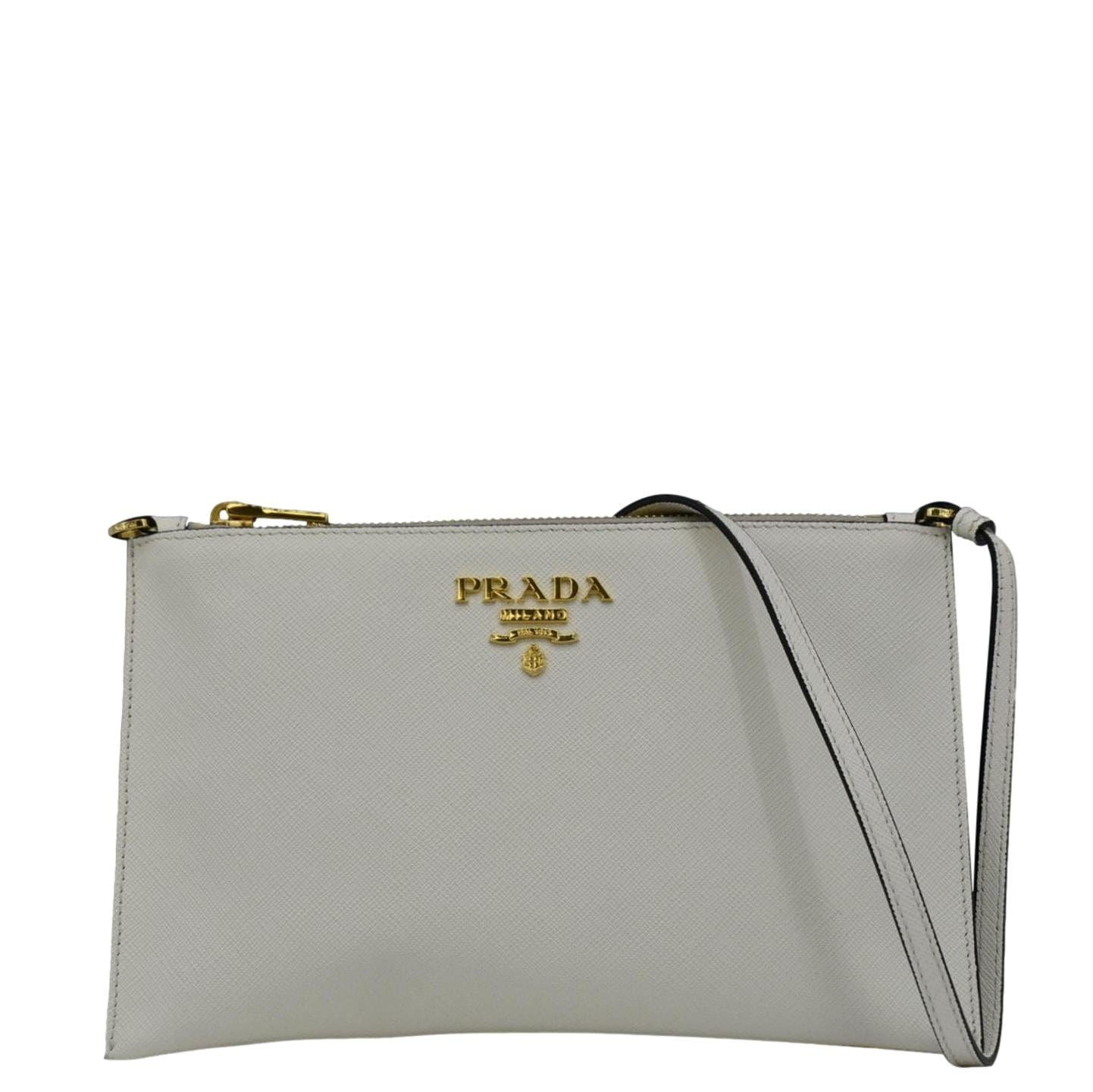 Vitello Phenix Saffiano Shoulder Bag Leather White