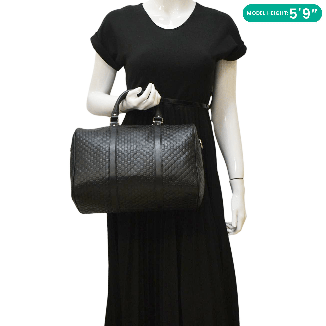 Gucci Microssima Boston Travel Bag Black