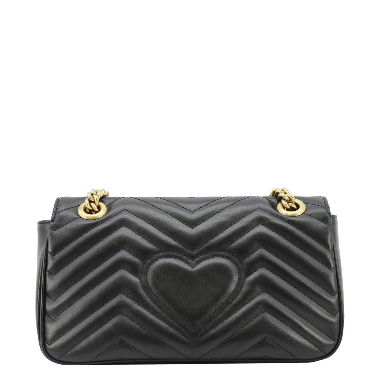 Gucci Marmont Small Crossbody Bag Leather Matelasse Bag Black