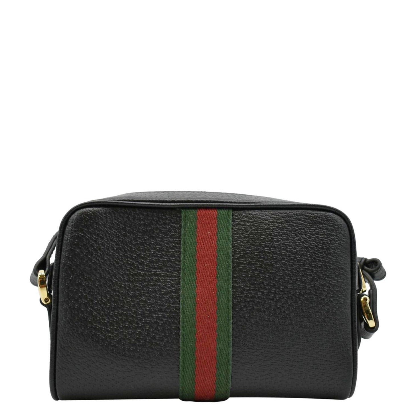 Gucci Ophidia Web Crossbody Bag Leather Black
