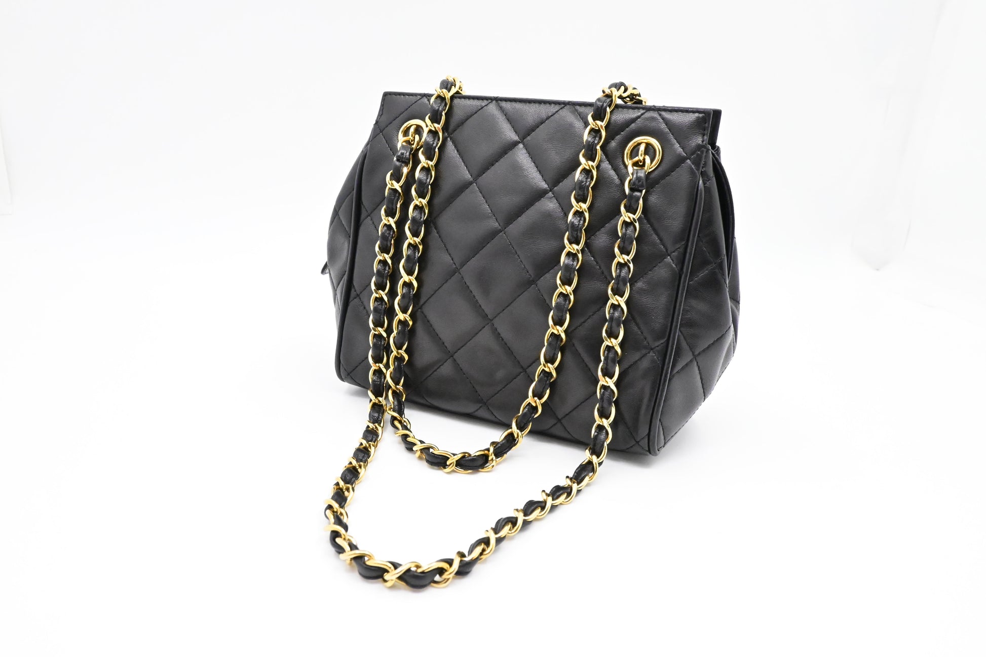Chanel MattelassÃ© Black Leather Shoulder Bag