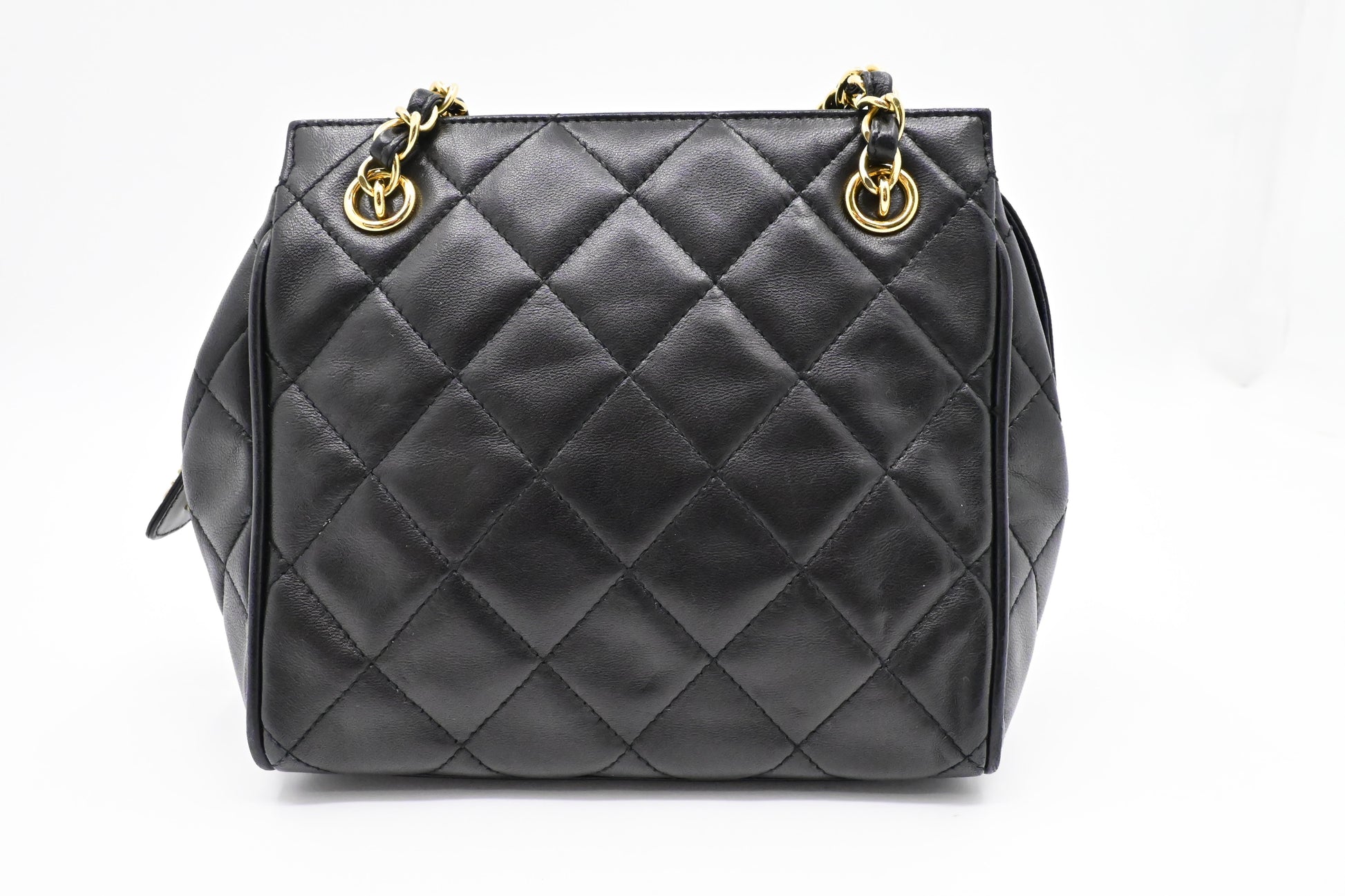 Chanel MattelassÃ© Black Leather Shoulder Bag