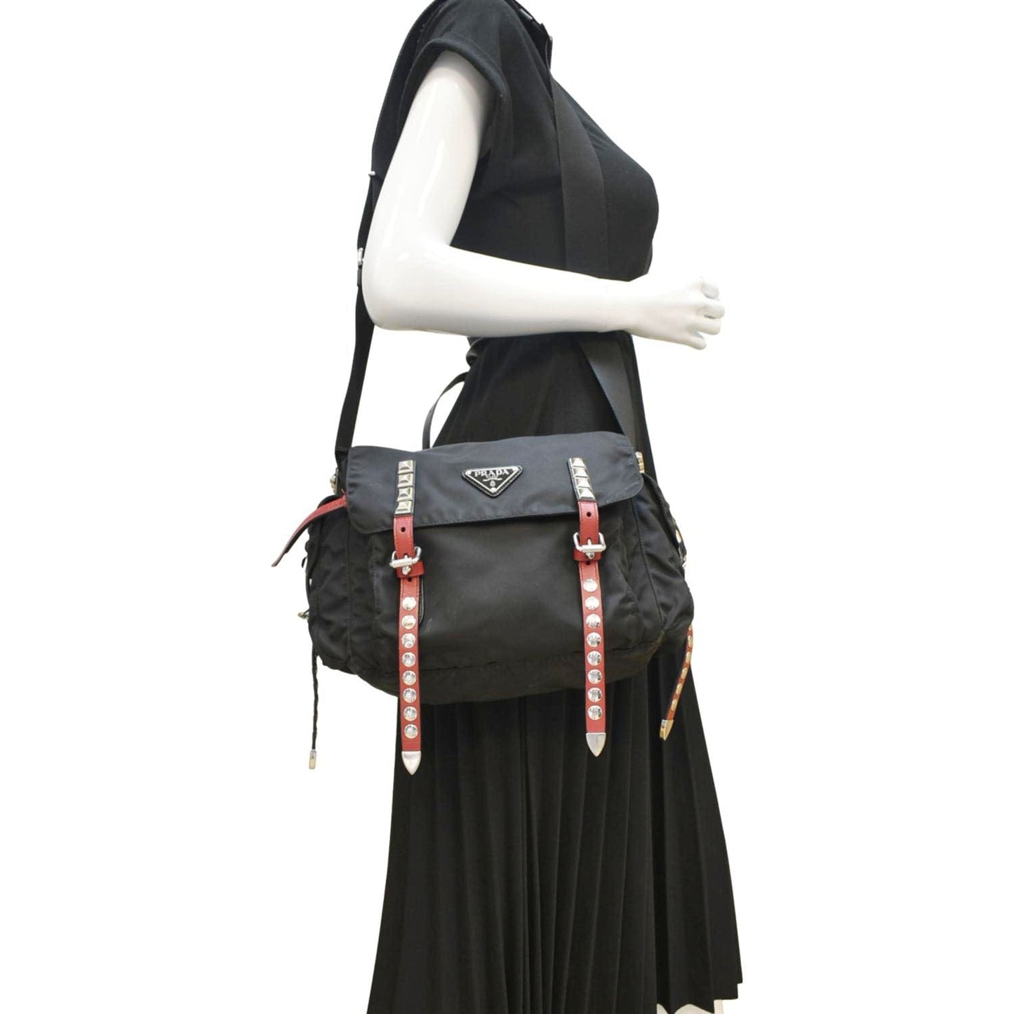 Prada New Vela Shoulder Bag Nylon Black