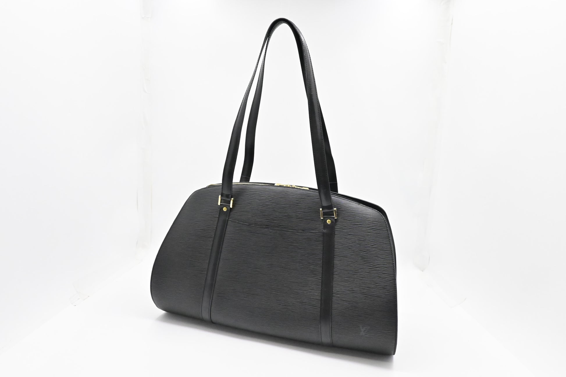 Louis Vuitton Solferino Black GM Leather Epi Handbag