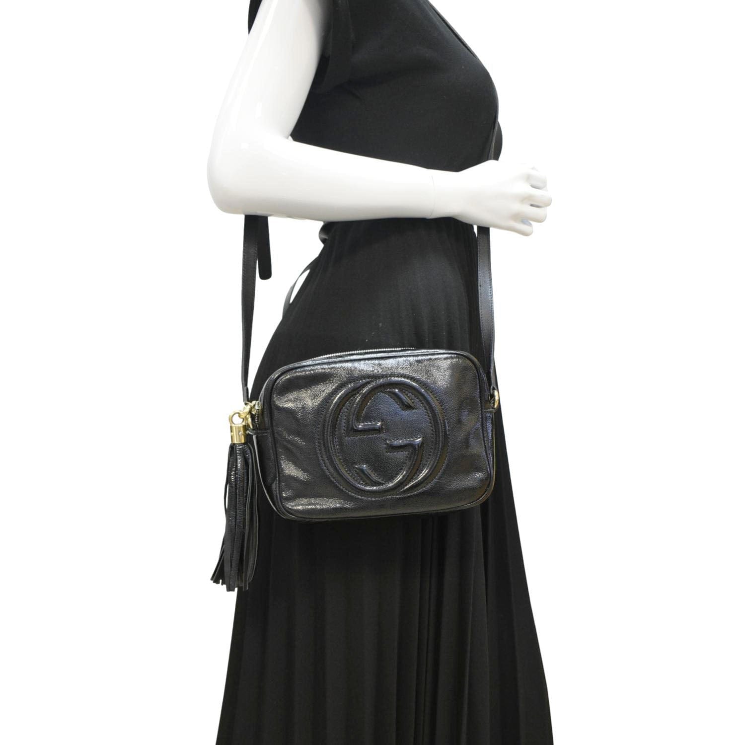 Gucci Soho Disco Patent Crossbody Bag Leather Black