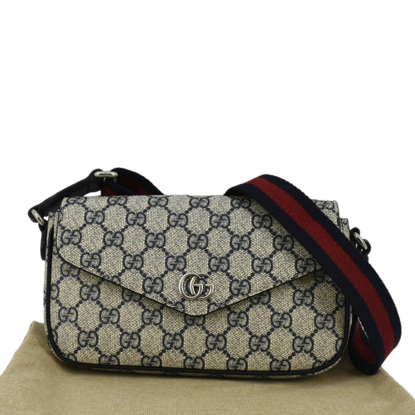 Gucci Bolso Cruzado Ophidia Supreme Crossbody Bag Canvas Beige