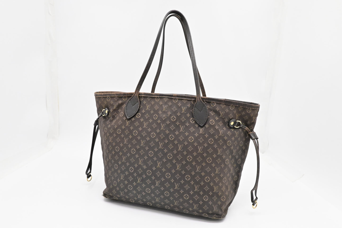 Louis Vuitton Neverfull MM Fusain Lin Canvas Brown Tote Bag