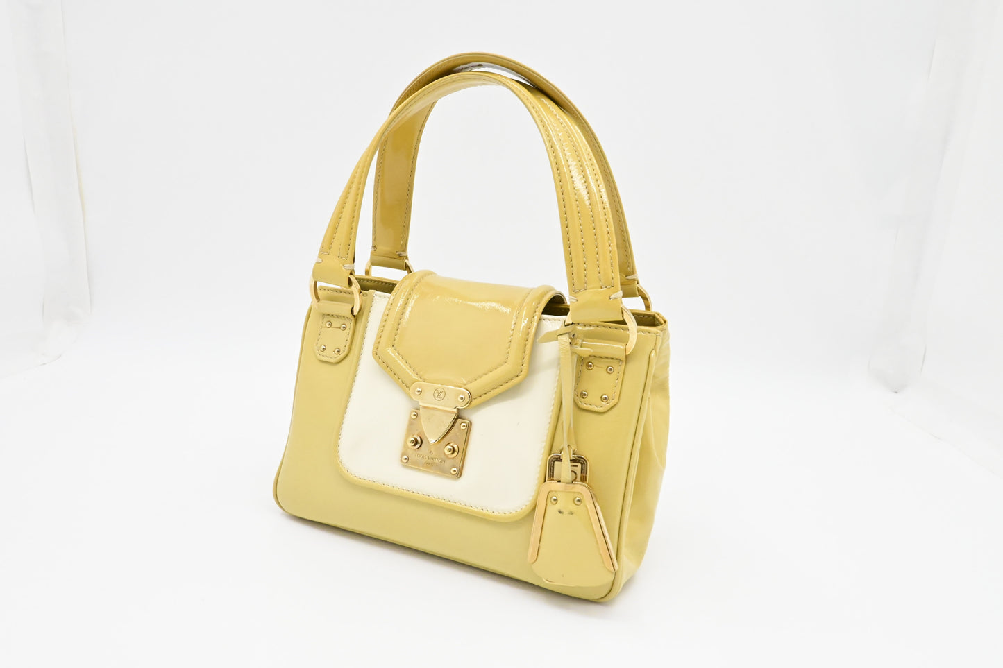 Louis Vuitton Cruise Sac Bicolore Vernis Leather Yellow Handbag