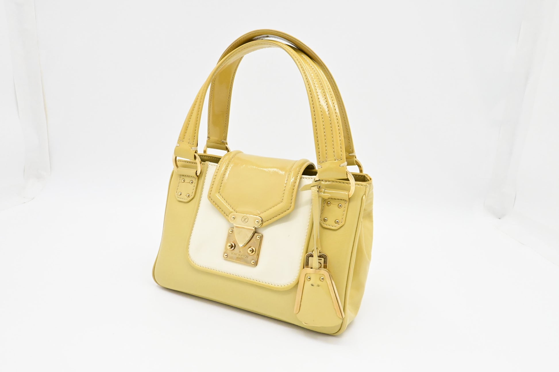 Louis Vuitton Cruise Sac Bicolore Vernis Leather Yellow Handbag