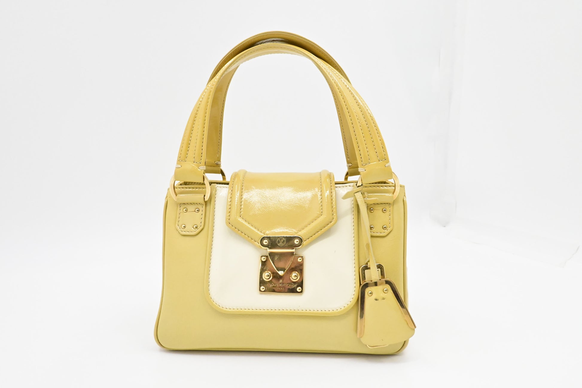 Louis Vuitton Cruise Sac Bicolore Vernis Leather Yellow Handbag