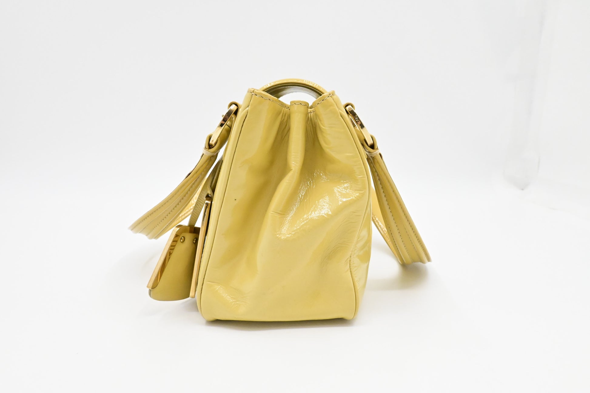 Louis Vuitton Cruise Sac Bicolore Vernis Leather Yellow Handbag