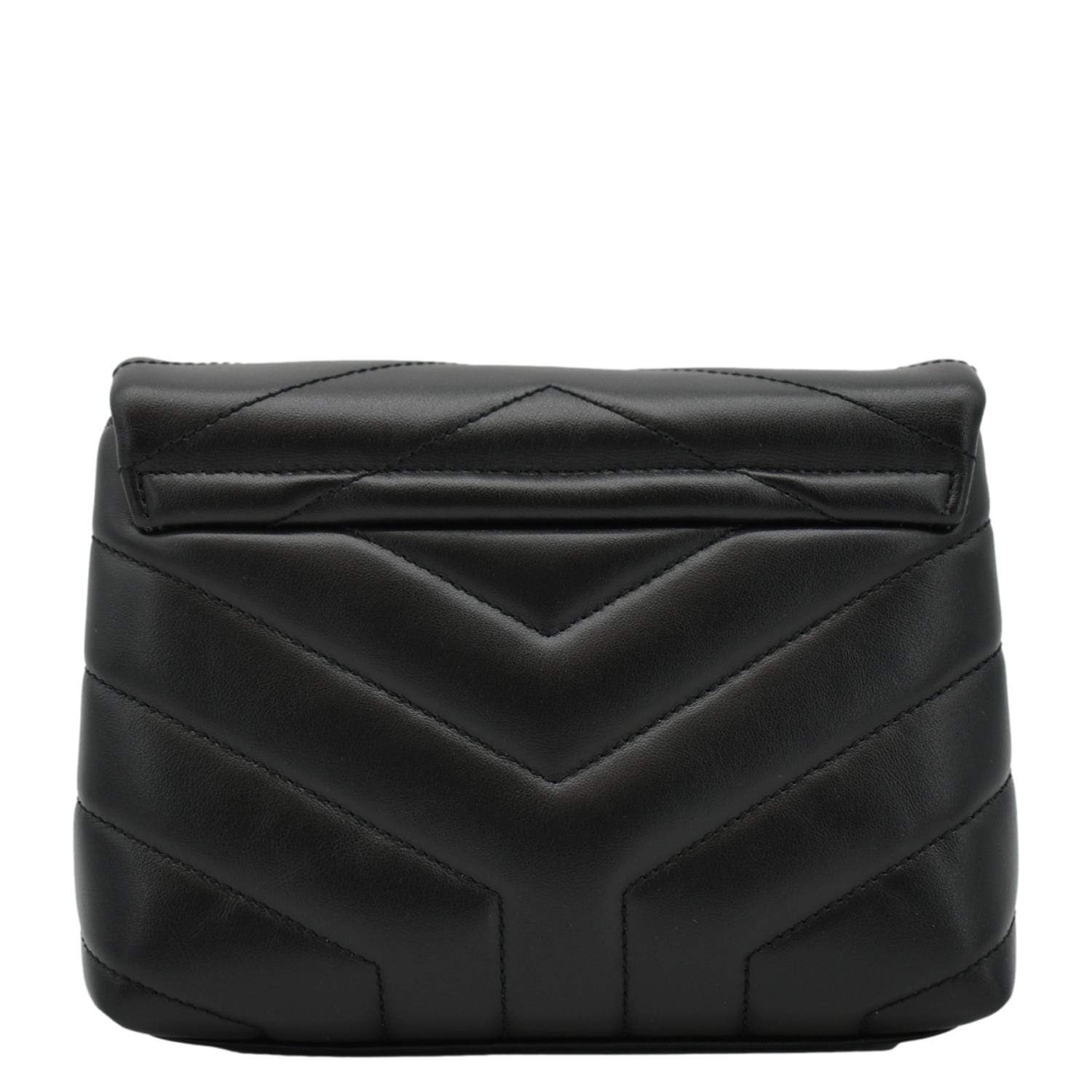 YSL Saint Laurent Yves Loulou Crossbody Bag Leather Quilted Black Laurent Loulou Mini