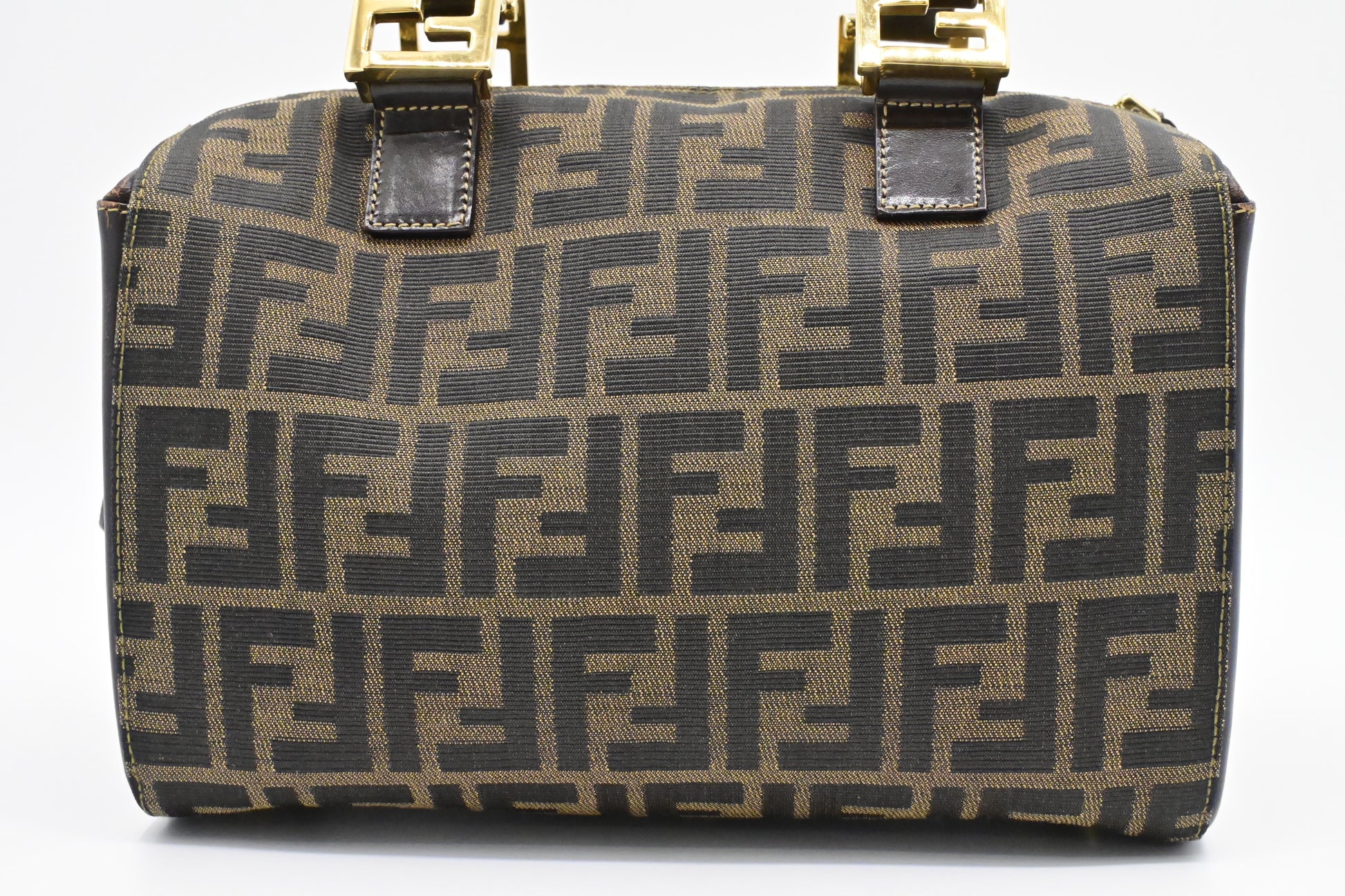 Fendi Boston Bag In Zucca Canvas Mini Travel Bag