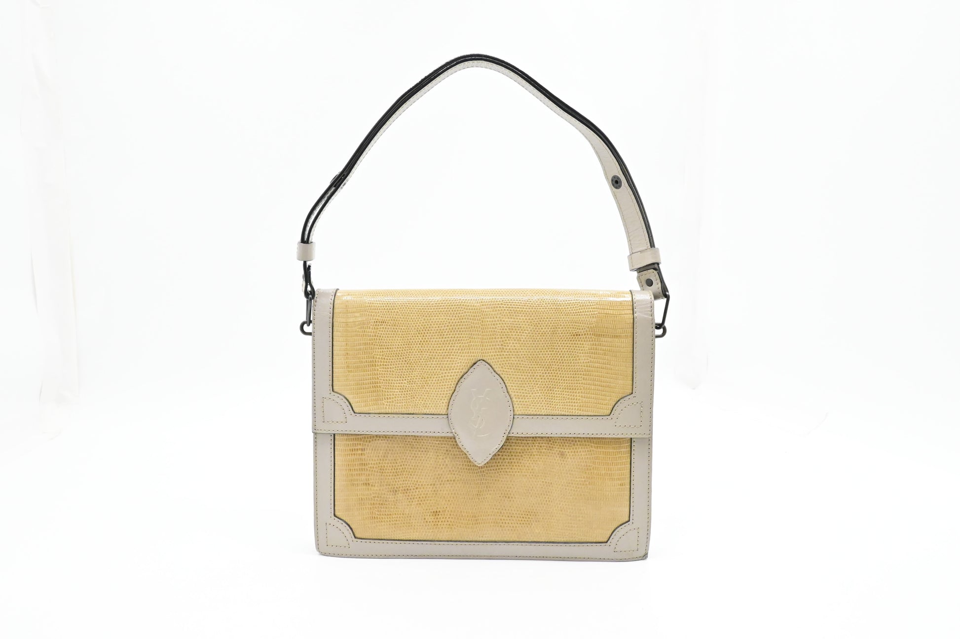 YSL Saint Laurent Shoulder Bag In Faux Snake Skin