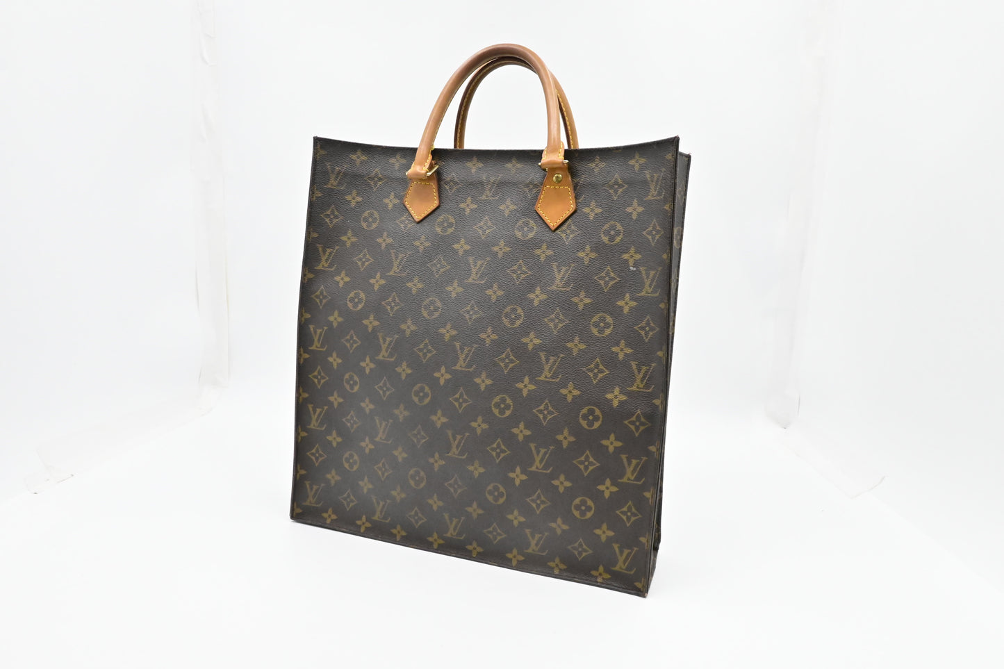 Louis Vuitton Sac Plat Monogram Canvas Handbag Canvas 4
