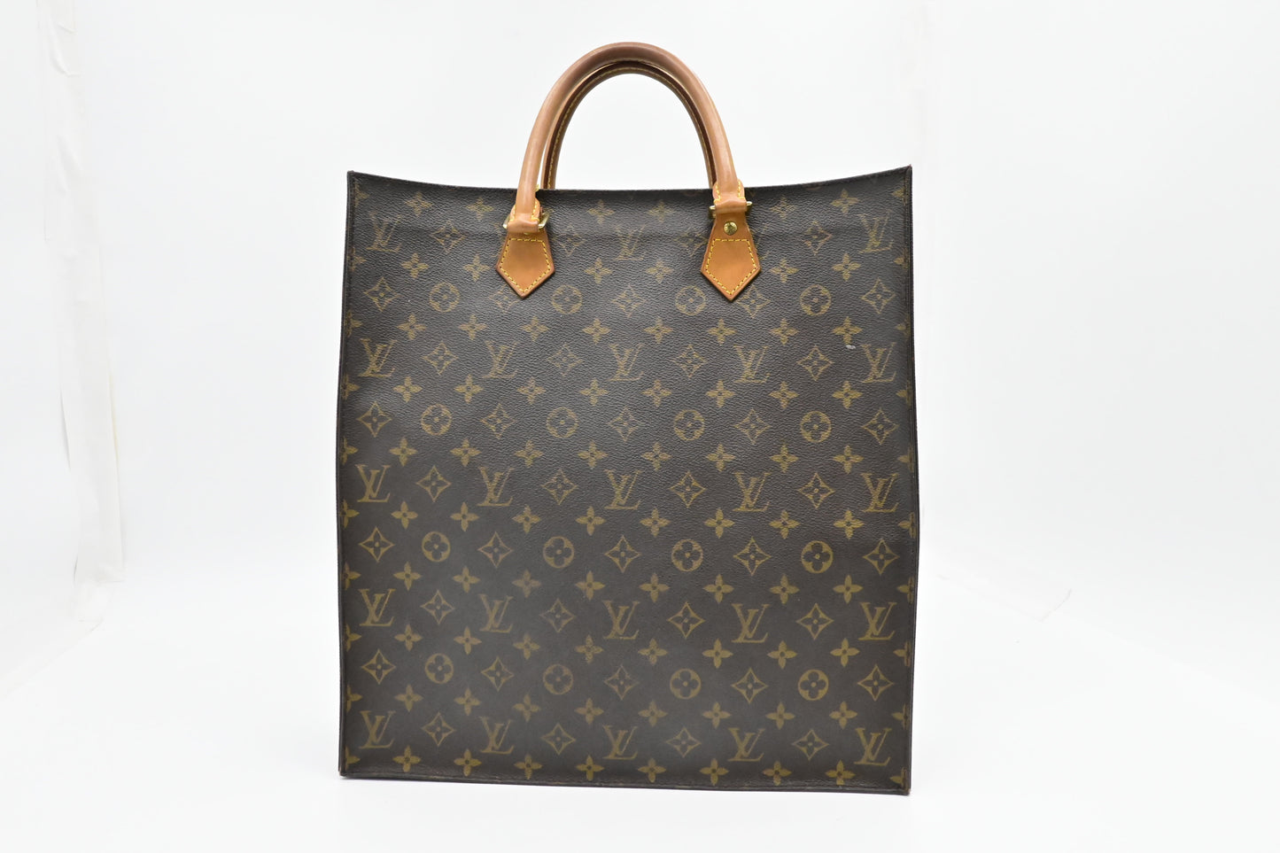 Louis Vuitton Sac Plat Monogram Canvas Handbag Canvas 4