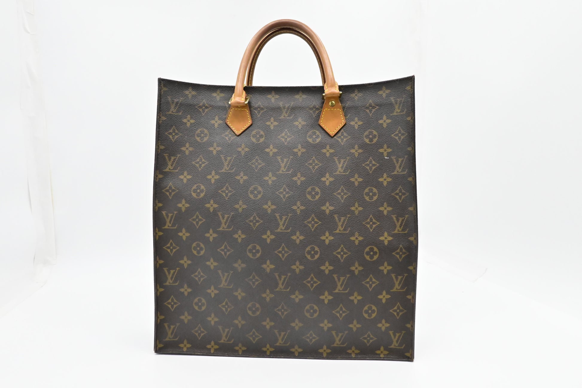 Louis Vuitton Sac Plat Monogram Canvas Handbag Canvas 4