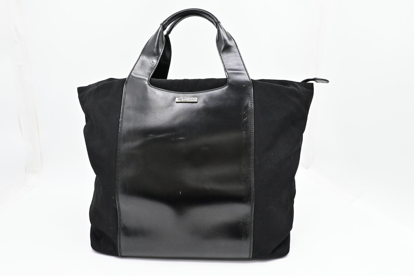 Gucci & Leather Canvas Black Tote Bag
