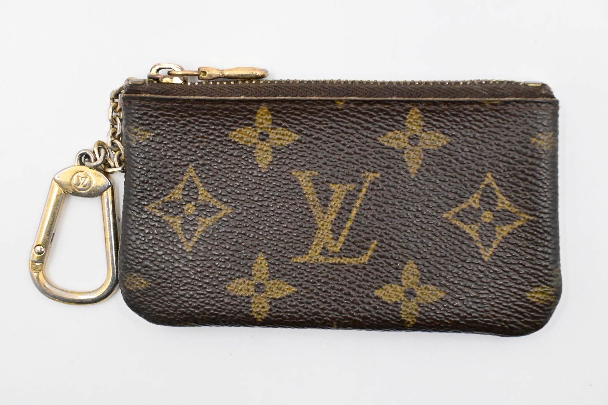 Louis Vuitton Pochette Cles Monogram Canvas Wallet Case Canvas 1