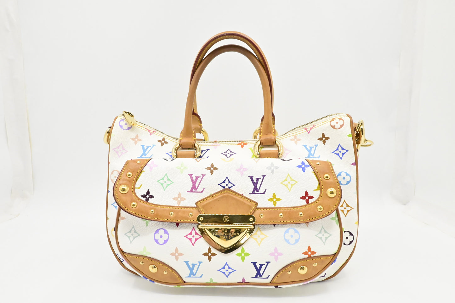 Louis Vuitton x Takashi Murakami Rita Monogram Canvas White Multicolor Handbag