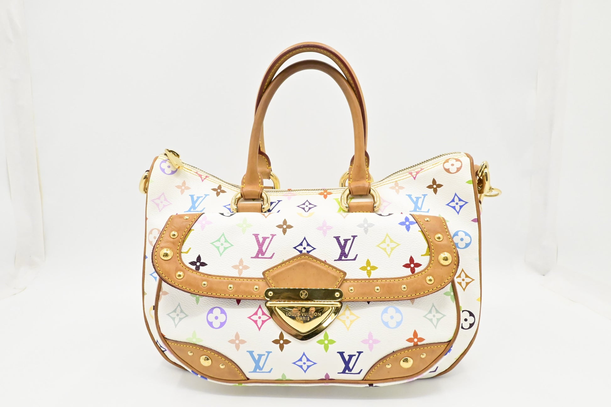 Louis Vuitton x Takashi Murakami Rita Monogram Canvas White Multicolor Handbag