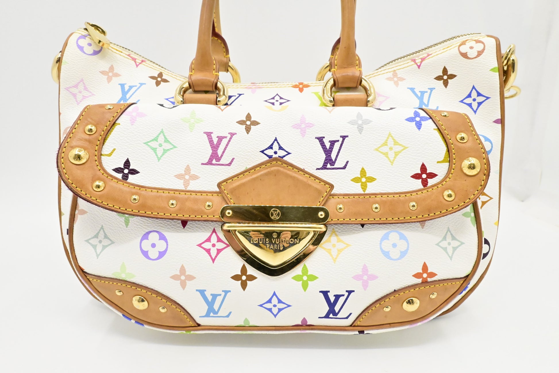 Louis Vuitton x Takashi Murakami Rita Monogram Canvas White Multicolor Handbag