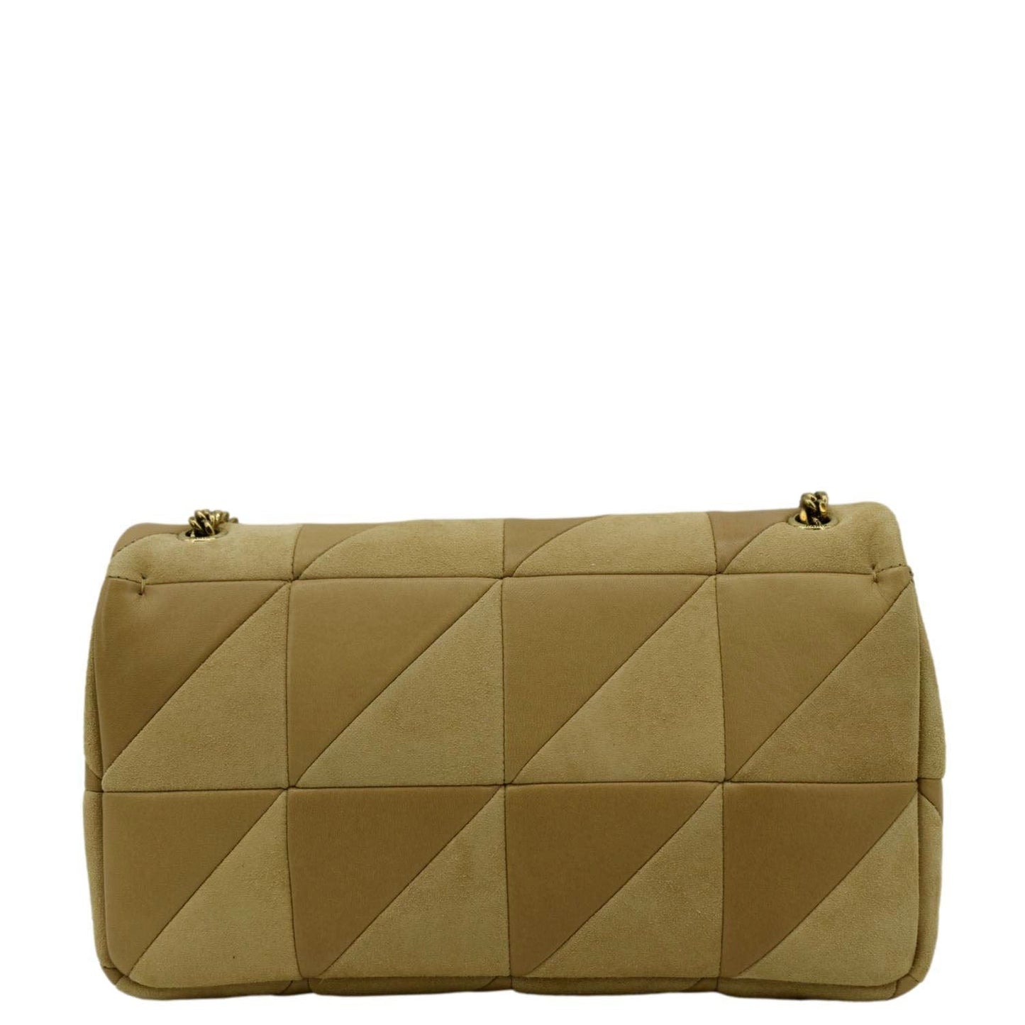 YSL Saint Laurent Yves Jamie Shoulder Bag Leather Suede Cream