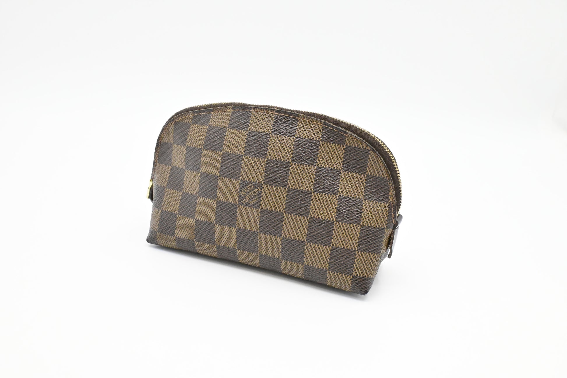 Louis Vuitton Pochette Cosmetique Ebene Damier Canvas Clutch Bag