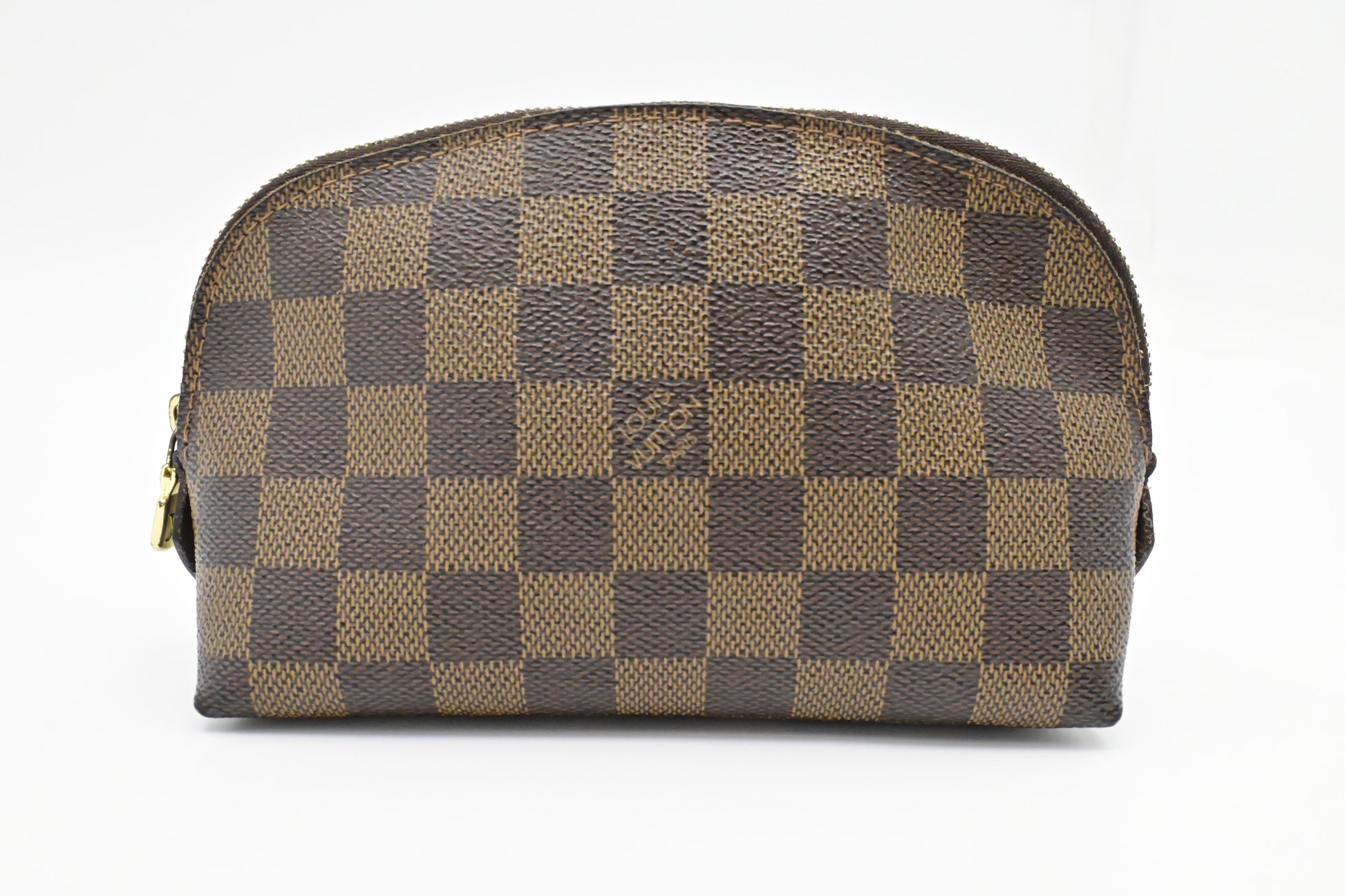 Louis Vuitton Pochette Cosmetique Ebene Damier Canvas Clutch Bag