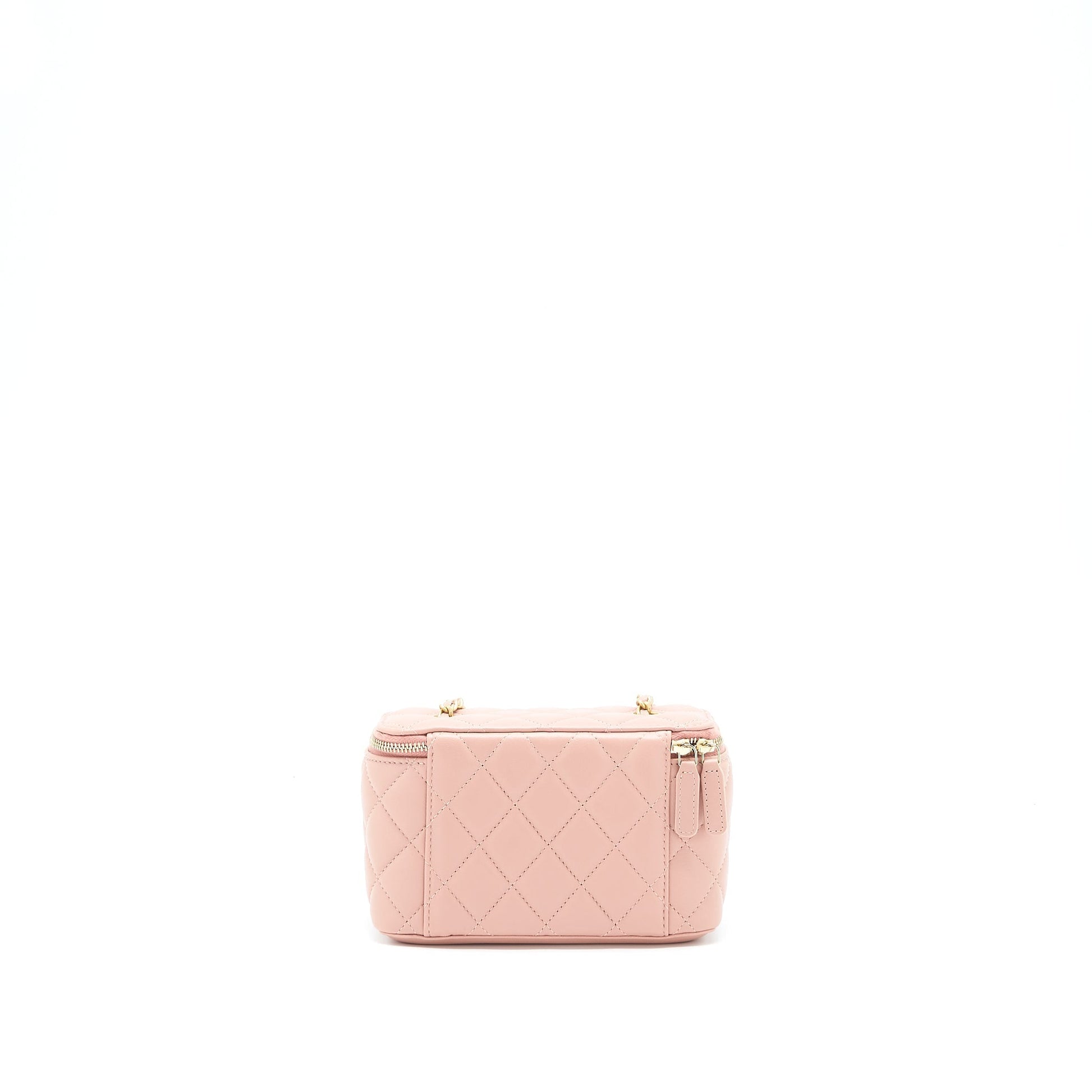Chanel 21B Pearl Crush Long Vanity dark Pink Handbag