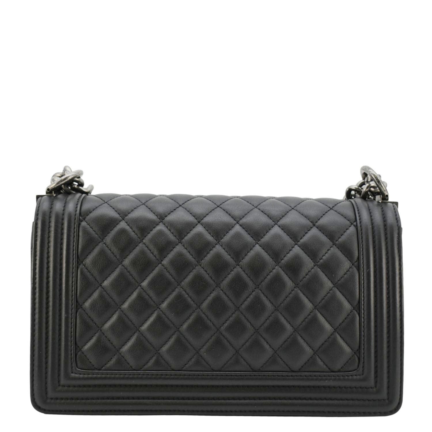 Chanel Boy Flap Quilted Leather Black Travel Bag Bag 3