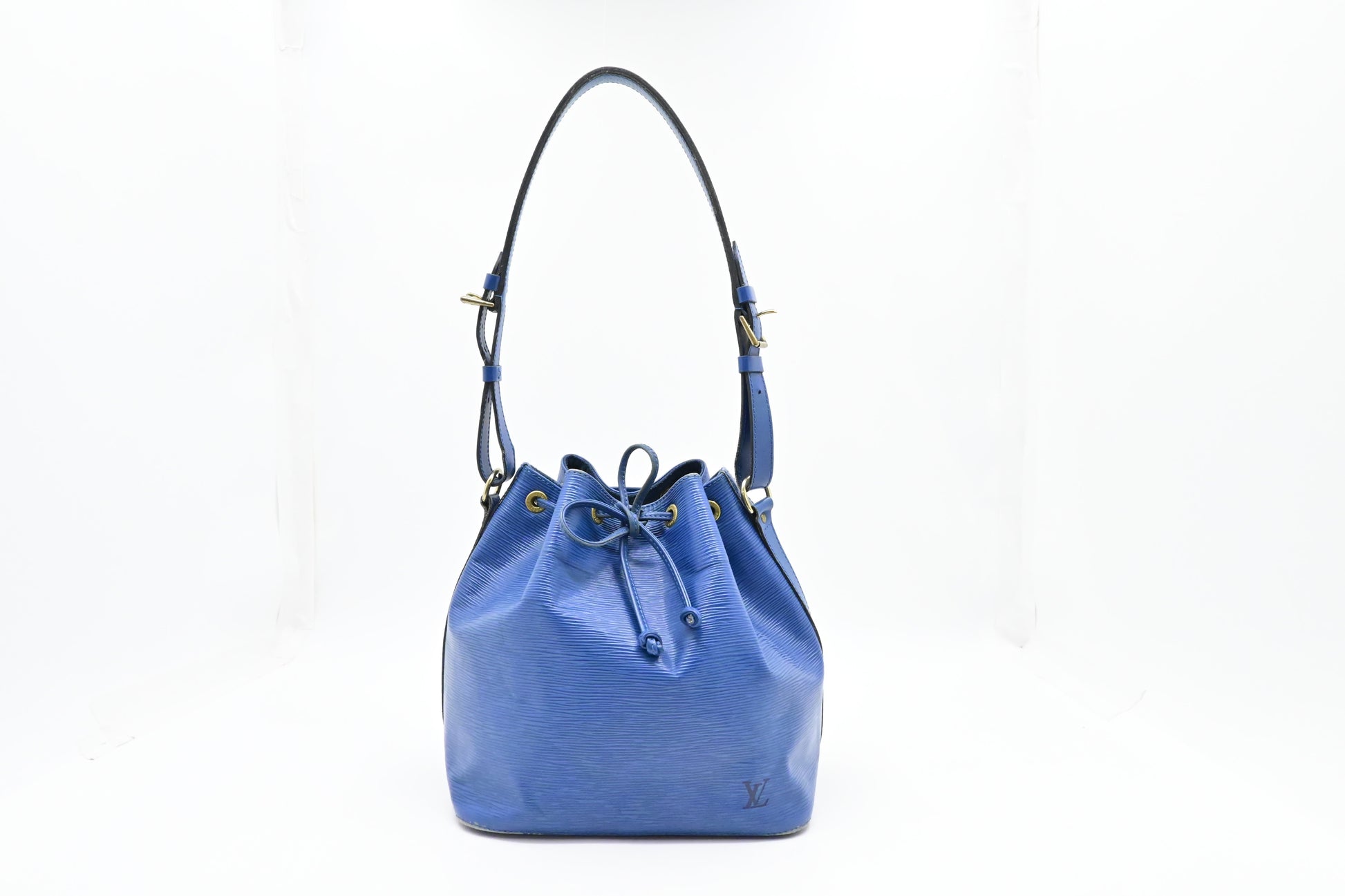 Louis Vuitton Petit Noe Epi Leather Blue Handbag Leather 1