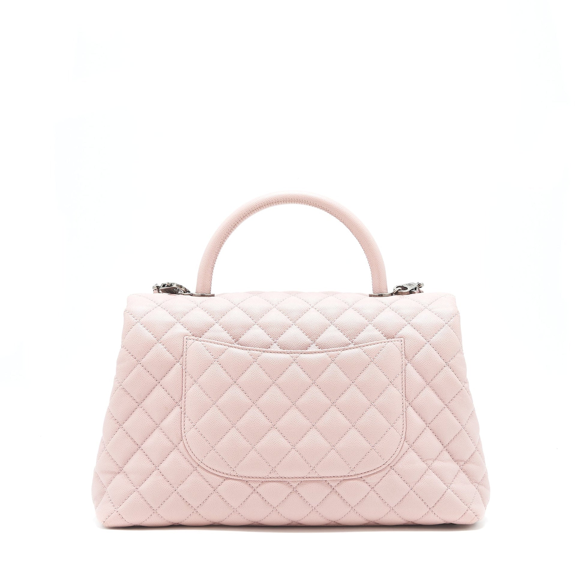 Chanel Coco Handle Flap Caviar Light ruthenium Pink Shoulder Bag