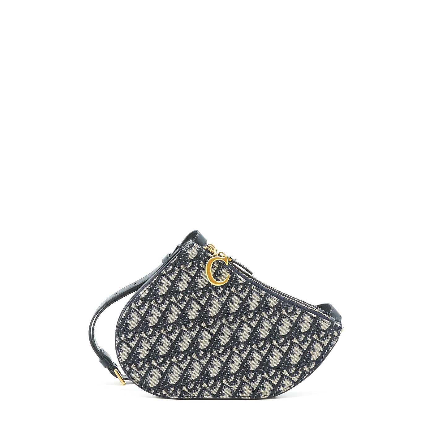 Dior Saddle Trio Crossbody Pouch Oblique Handbag Blue Crossbody Bag