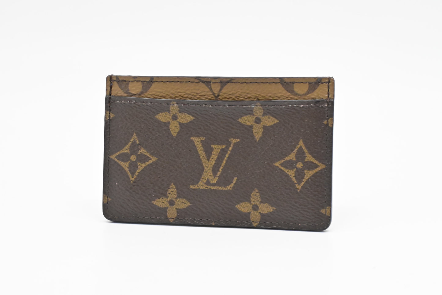 Louis Vuitton Card Reverse Monogram Canvas Wallet Case