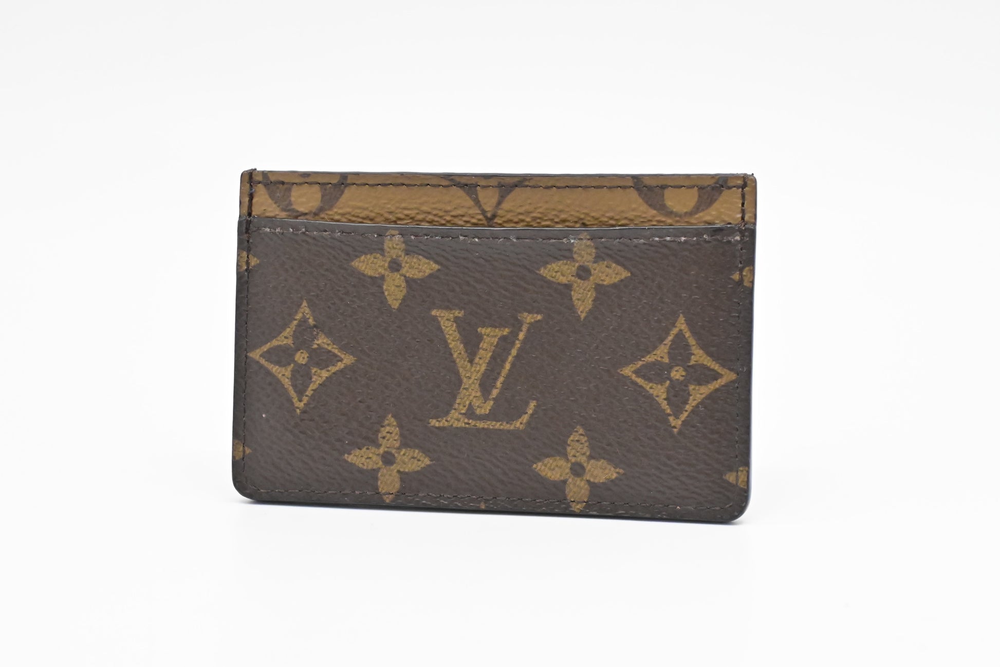 Louis Vuitton Card Reverse Monogram Canvas Wallet Case