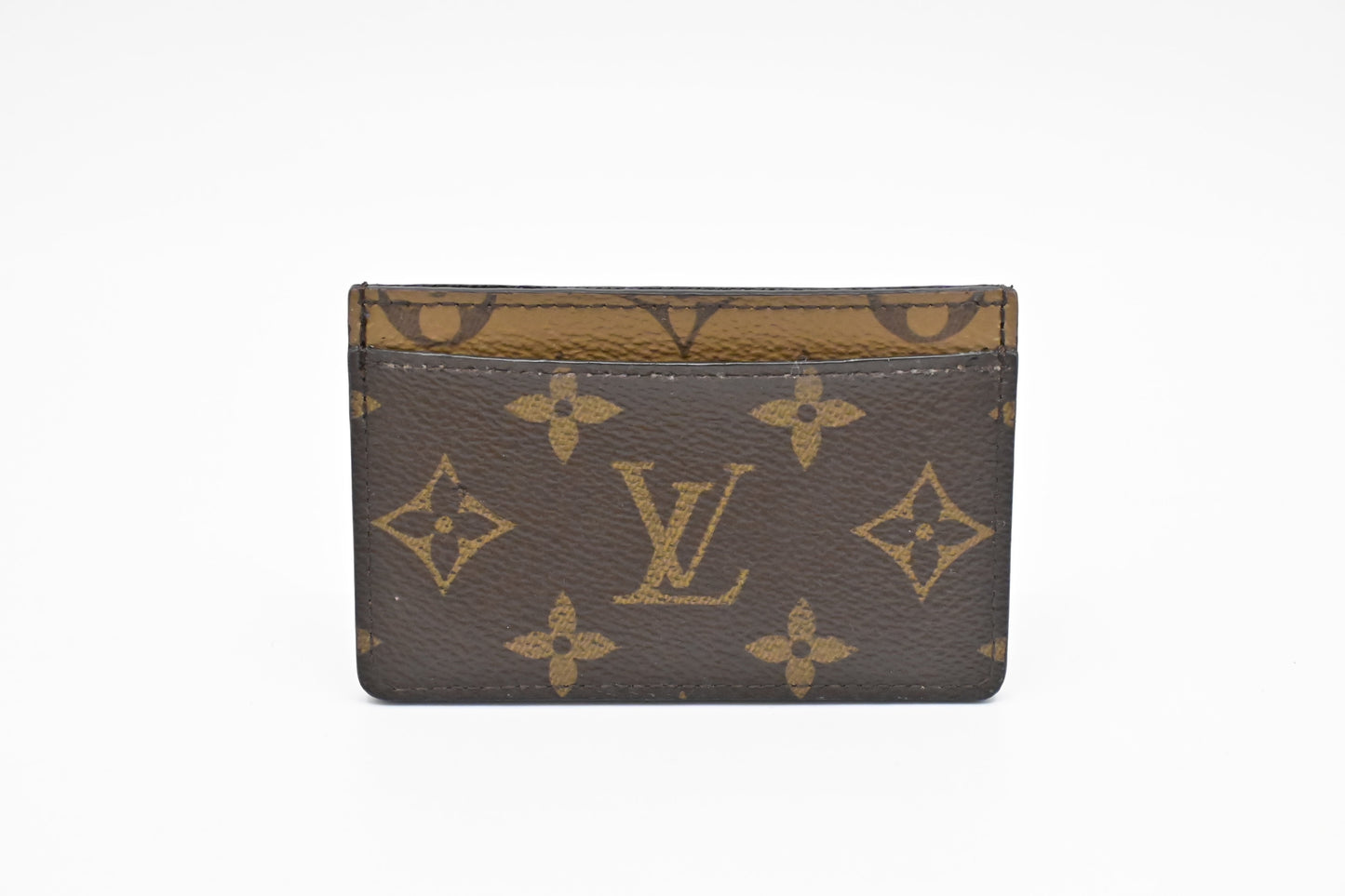Louis Vuitton Card Reverse Monogram Canvas Wallet Case