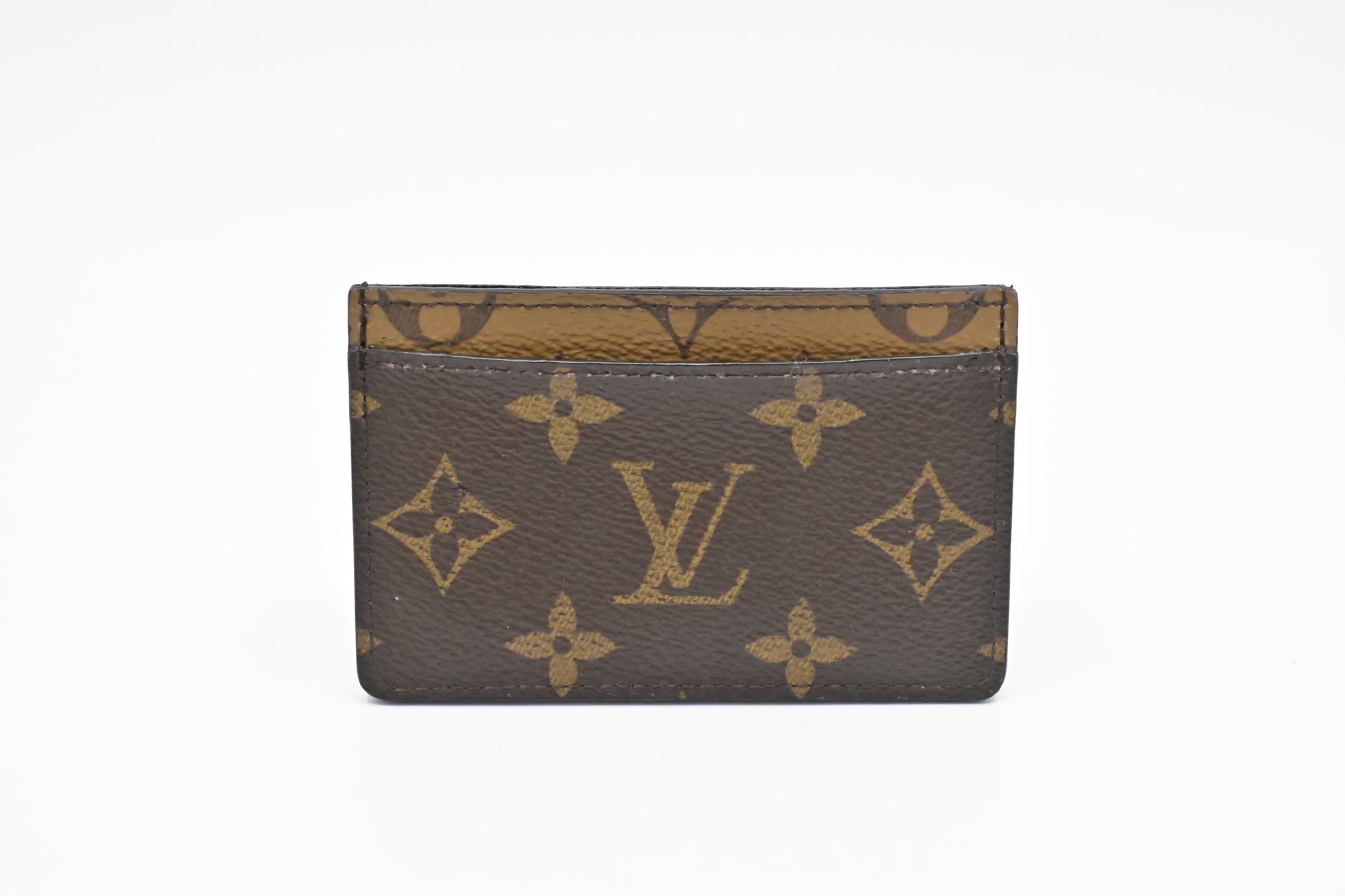 Louis Vuitton Card Reverse Monogram Canvas Wallet Case
