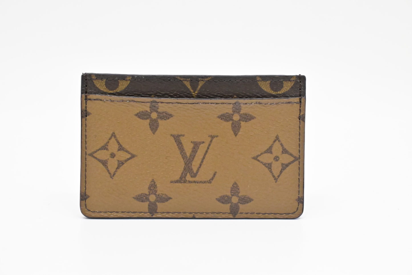 Louis Vuitton Card Reverse Monogram Canvas Wallet Case